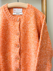 Shetland Wool Cardigan / Orange