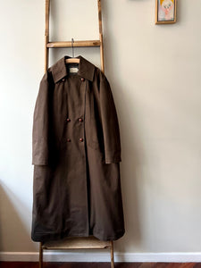 Long Peacoat Cotton Drill / Brown