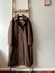 Long Peacoat Cotton Drill / Brown