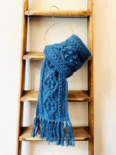 Aran Scarf / Sea Blue