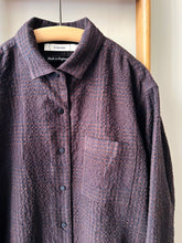 Wool Cotton mix Shirt / Brown check