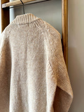 Lambswool Wool Shetland Yarn Cardigan / Tusk