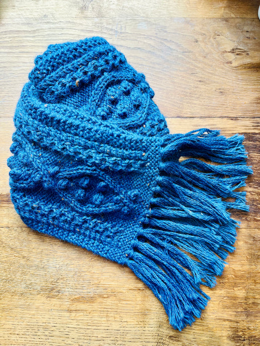 Aran Scarf / Sea Blue