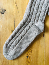 Cashmere Cable Room-socks / Beige