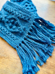 Aran Scarf / Sea Blue