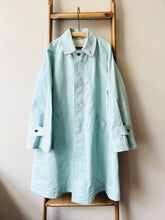 Wax Cotton Balmacaan Rain Coat / Light Blue