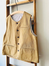 Reversible Cotton Twill Vest / Beige