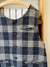 Tweed Reversible Vest / Navy Check