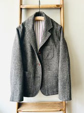 Shetland Wool Jacket / Brown Herringbone