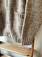 Lambswool Wool Shetland Yarn Cardigan / Mushroom