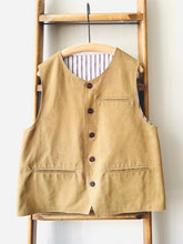 Reversible Cotton Twill Vest / Beige