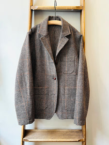 Cheviot Tweed Jacket / Brown Check