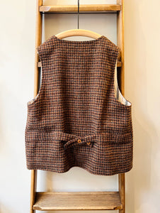 Tweed Reversible Vest / Brown