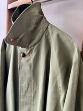 Wax Cotton Balmacaan Rain Coat / Olive