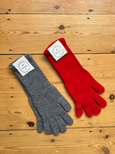 Cashmere Long cuff glove / Light Gray