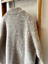 Lambswool Wool Shetland Yarn Cardigan / Mushroom