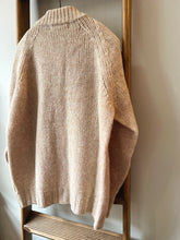 Lambswool Wool Shetland Yarn Cardigan / Tusk