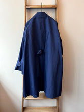 Wax Cotton Balmacaan Rain Coat
 / Navy