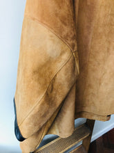 Suede Leather Poncho Coat