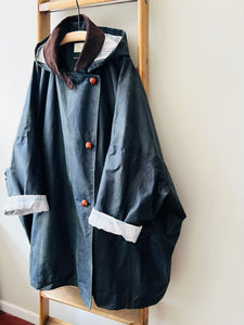 Cotton Wax Poncho Rain Coat