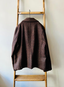 Shetland Wool Tweed Jacket / Brown