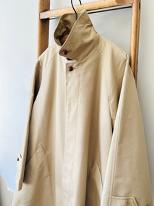A-Line Balmacaan Rain Coat / Camel