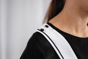 Detachable Silk Sailor Collar Top