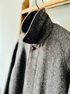 Shetland Wool Balmacaan Coat / Herringbone – Colenimo